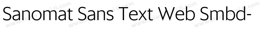 Sanomat Sans Text Web Smbd字体转换
